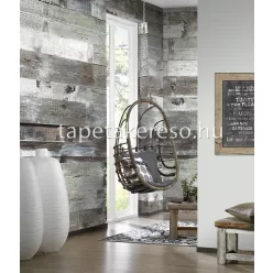   Behang Expresse NEW MATERIALS vlies anyagú szürke, barna színű famintás modern poszter