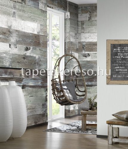 Behang Expresse NEW MATERIALS vlies anyagú szürke, barna színű famintás modern poszter