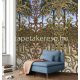 Behang Expresse NEW MATERIALS vlies anyagú barna, zöld, kék színű tájkép, kovácsoltvas modern poszter