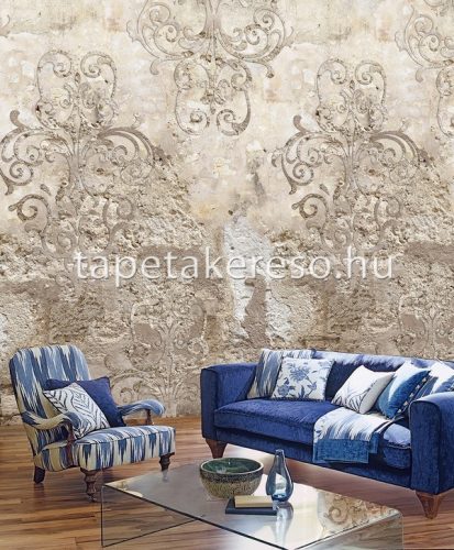 Behang Expresse NEW MATERIALS vlies anyagú beige színű repedezett, indamintás modern poszter