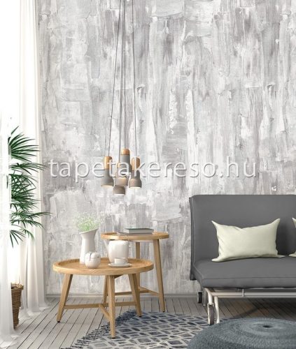 Behang Expresse Timeless vlies anyagú szürke, fehér színű foltos modern poszter