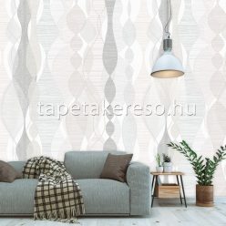   Behang Expresse Timeless vlies anyagú fehér, beige, szürke színű hullámos modern poszter