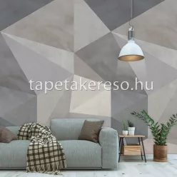   Behang Expresse Timeless vlies anyagú szürke, beige, barna színű geometriai, 3d modern poszter