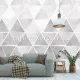 Behang Expresse Timeless vlies anyagú fehér, szürke, beige színű geometriai modern poszter