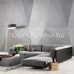   Behang Expresse Timeless vlies anyagú szürke, türkiz színű geometriai, 3d modern poszter