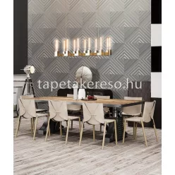   Behang Expresse Timeless vlies anyagú szürke, beige színű geometriai, 3d modern poszter