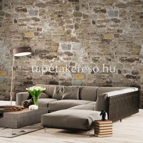 Behang Expresse Passion for Materials vlies anyagú barna, beige, sárga színű kőmintás modern, indusztriális poszter