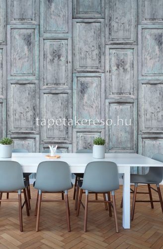 Behang Expresse Passion for Materials vlies anyagú lila, türkiz, fekete színű kazettás modern, indusztriális poszter