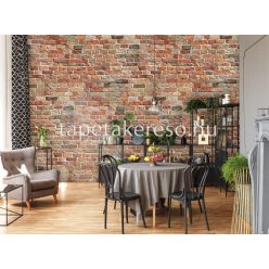   Behang Expresse Passion for Materials vlies anyagú terrakotta, barna, szürke, sárga színű téglamintás modern, indusztriális poszter