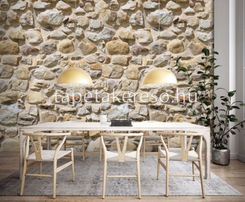 Behang Expresse Passion for Materials vlies anyagú sárga, beige, barna színű kőmintás modern, indusztriális poszter
