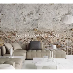   Behang Expresse Passion for Materials vlies anyagú szürke, barna színű koptatott, vakolt modern, indusztriális poszter