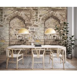   Behang Expresse Passion for Materials vlies anyagú barna, beige, sárga színű épület, kőmintás modern, indusztriális poszter