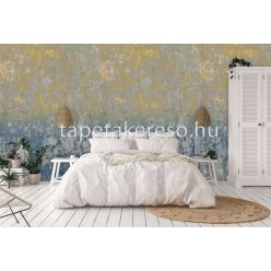   Behang Expresse Passion for Materials vlies anyagú sárga, zöld, kék, szürke színű koptatott, vakolt modern, indusztriális poszter