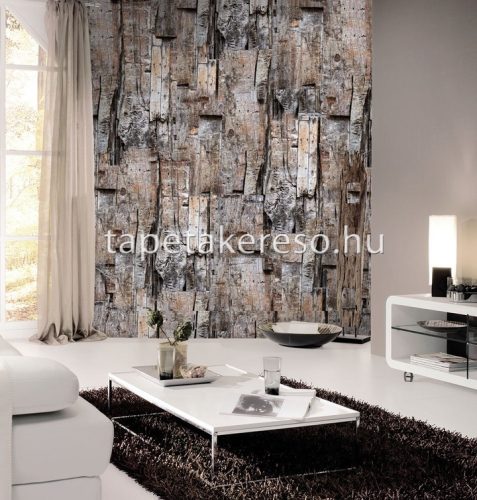 Behang Expresse Passion for Materials vlies anyagú barna, fekete, beige színű famintás modern, indusztriális poszter