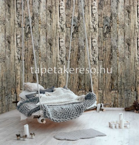 Behang Expresse Passion for Materials vlies anyagú barna, szürke, fekete színű famintás modern, indusztriális poszter