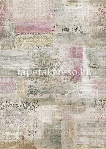 Behang Expresse Esbjerg vlies anyagú mályva, fehér, beige, fekete színű patchwork modern tapéta