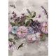 Behang Expresse Floral Utopia vlies anyagú zöld, lila, rózsaszín, kék, szürke színű madaras, virágos romantikus tapéta
