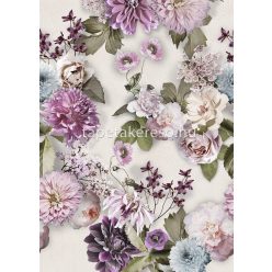   Behang Expresse Floral Utopia vlies anyagú zöld, kék, rózsaszín, mályva színű virágos romantikus tapéta
