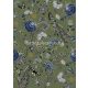 Behang Expresse Floral Utopia vlies anyagú zöld, kék, szürke, fekete színű pillangós, virágos romantikus tapéta