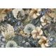 Behang Expresse Floral Utopia vlies anyagú zöld, türkiz, barna, törtfehér, kék színű pillangós, virágos romantikus tapéta