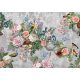 Behang Expresse Floral Utopia vlies anyagú szürke, zöld, kék, rózsaszín, sárga színű madaras, virágos romantikus tapéta