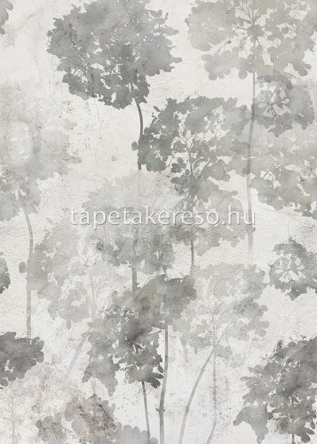 Behang Expresse Floral Utopia vlies anyagú szürke színű koptatott, virágos romantikus tapéta