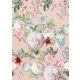 Behang Expresse Floral Utopia vlies anyagú rózsaszín, fehér, zöld, sárga színű madaras, virágos romantikus tapéta