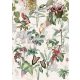 Behang Expresse Floral Utopia vlies anyagú fehér, zöld, szürke, sárga, mályva színű állatos, növényes romantikus tapéta