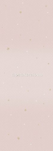 Behang Expresse Sofie & Junar vlies anyagú mályva színű csillagos, sejtminta gyerek poszter