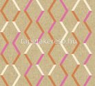 Khroma Joy vlies anyagú barna, beige, narancssárga, pink színű geometriai, textilhatású modern tapéta