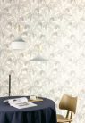 Khroma Lotus vlies anyagú beige, barna, szürke színű leveles natural, modern tapéta