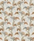 Khroma Lotus vlies anyagú beige, barna, fehér, kék színű leveles natural, modern tapéta
