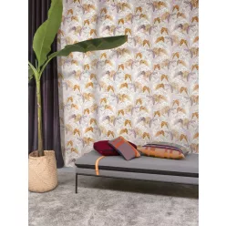   Khroma Lotus vlies anyagú fehér, beige, barna, lila színű leveles natural, modern tapéta