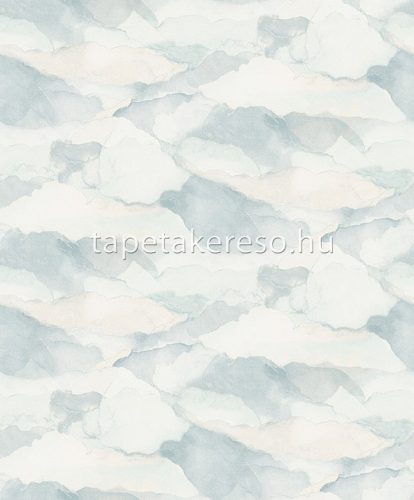 Khroma Lotus vlies anyagú kék, beige színű absztrakt, foltos natural, modern tapéta