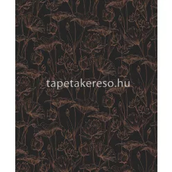   Khroma Lotus vlies anyagú fekete, bronz, csillámos színű virágos natural, modern tapéta
