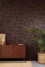 Khroma Lotus vlies anyagú fekete, bronz, csillámos színű virágos natural, modern tapéta
