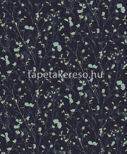Khroma Lotus vlies anyagú kék, sárga, fekete színű növényes natural, modern tapéta