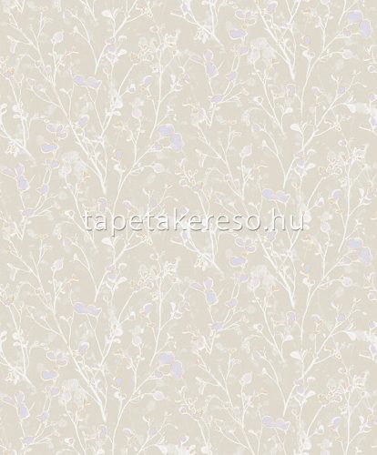 Khroma Lotus vlies anyagú beige, lila színű növényes natural, modern tapéta