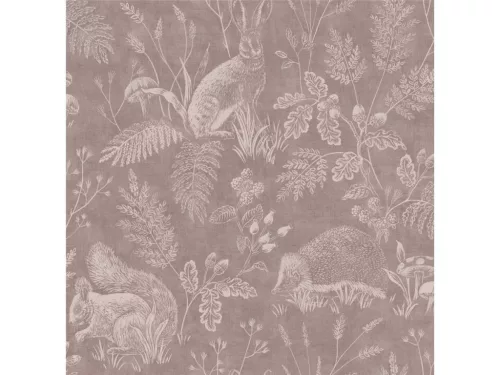Fine Decor Ashdown An Archive Collection vlies anyagú, fehér, mályva színű, növényes, állatos, Modern tapéta