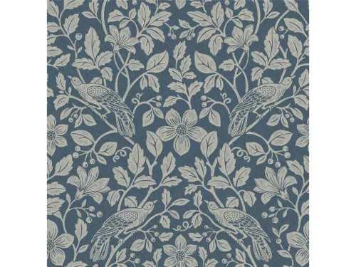 Fine Decor Ashdown An Archive Collection vlies anyagú, kék, szürke színű, madaras, virágos, leveles, Modern tapéta