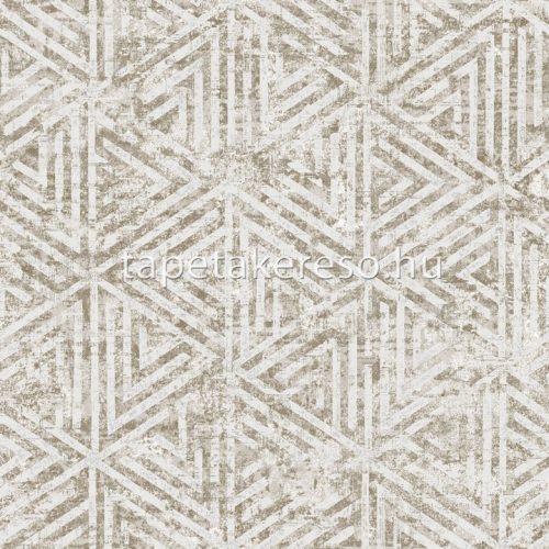 Prestige Mosaic vlies anyagú szürke, gyöngyház színű geometriai, koptatott modern tapéta