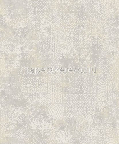 Prestige Mosaic vlies anyagú szürke, arany színű geometriai, koptatott modern tapéta