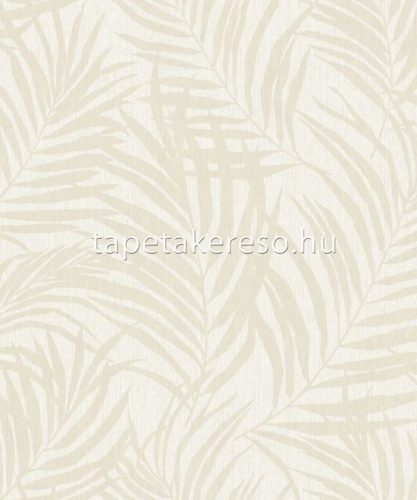Grandeco Maison vlies, vinyl anyagú beige színű leveles modern tapéta