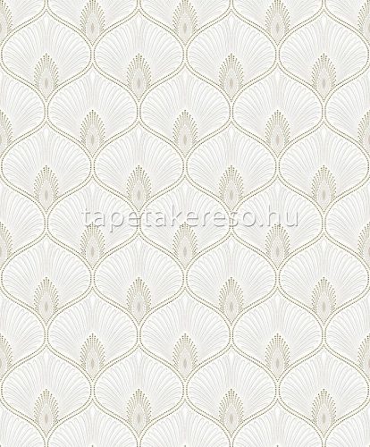 Khroma Othello vlies anyagú fehér, barna színű art deco modern tapéta