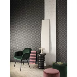   Khroma Othello vlies anyagú fekete, zöld, lila színű art deco modern tapéta