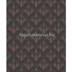  Khroma Othello vlies anyagú fekete, rózsaszín színű art deco modern tapéta