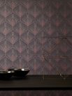 Khroma Othello vlies anyagú fekete, rózsaszín színű art deco modern tapéta