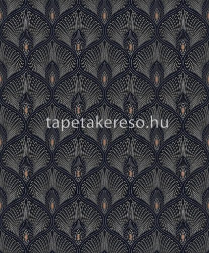 Khroma Othello vlies anyagú kék, barna színű art deco modern tapéta