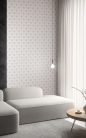 Khroma Othello vlies anyagú szürke, fekete színű art deco modern tapéta