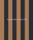 Khroma Othello vlies anyagú fekete, bronz színű csíkos modern tapéta